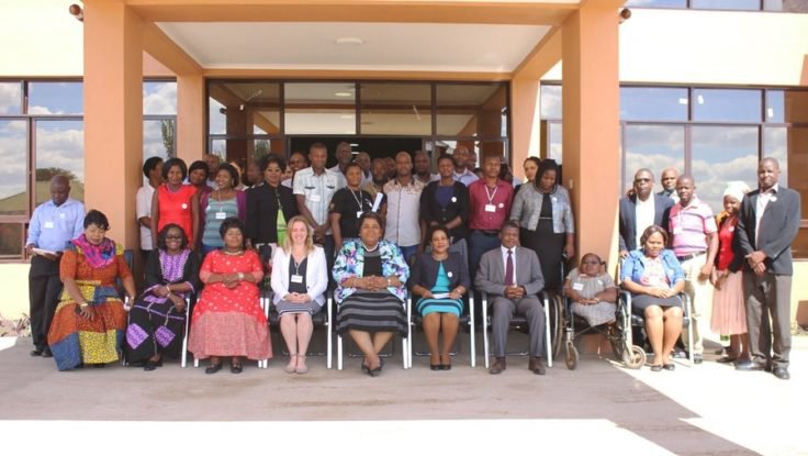 The Malawi National Partnership to End Child Marriage and representatives from Girls Not Brides with the Minister of Gender in June 2017.